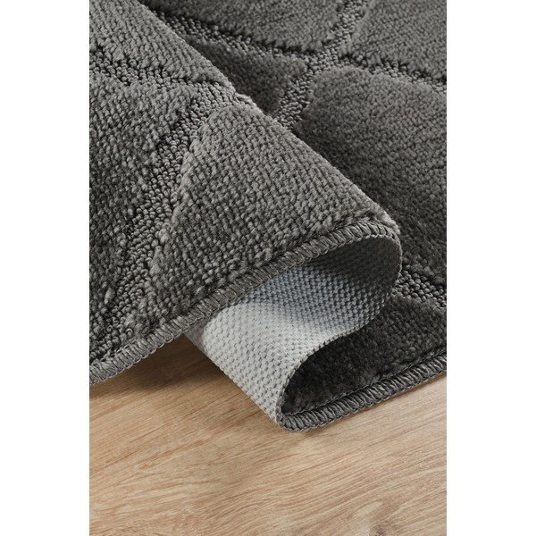 Antracitno sive kopalniške preproge v kompletu 2 ks 50x80 cm Cizgili – Foutastic-image-2