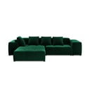 Zelen žametni kotni kavč (obojestranski) Rome Velvet - Cosmopolitan Design 