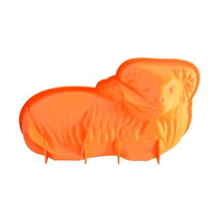 Oranžen silikonski model za kolač v obliki jagnja Orion Easter, 31 x 17 cm