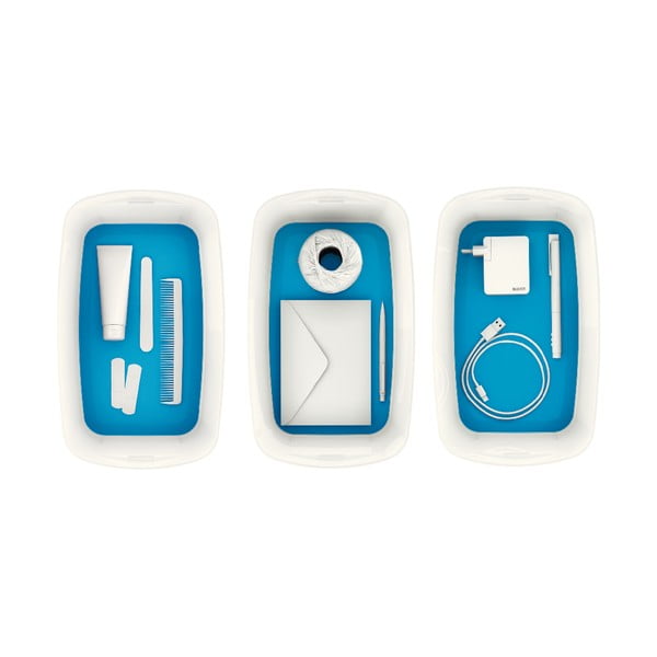 Modro-bela škatla za shranjevanje s pokrovom Leitz Office, prostornina 5 l-image-2