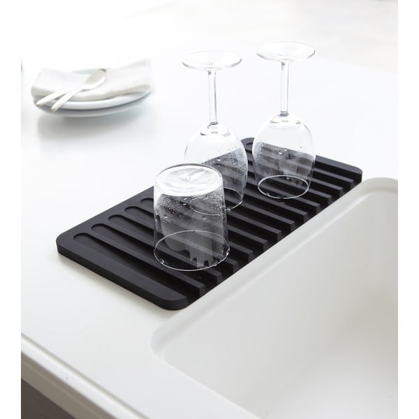 Črn silikonski odcejalnik Yamazaki Flow-image-1