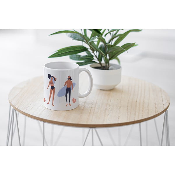 Bela keramična skodelica Butter Kings Beach Life, 330 ml-image-1