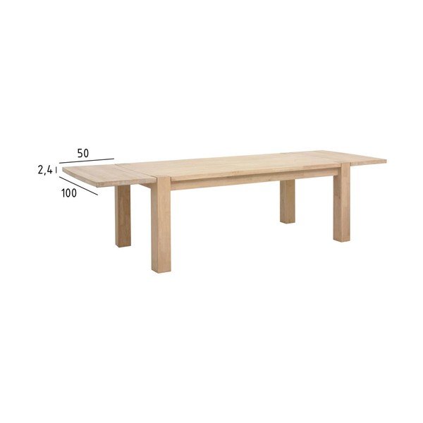 Dodatna mizna plošča iz masivnega hrasta 100x50 cm Texas – Furnhouse-image-4
