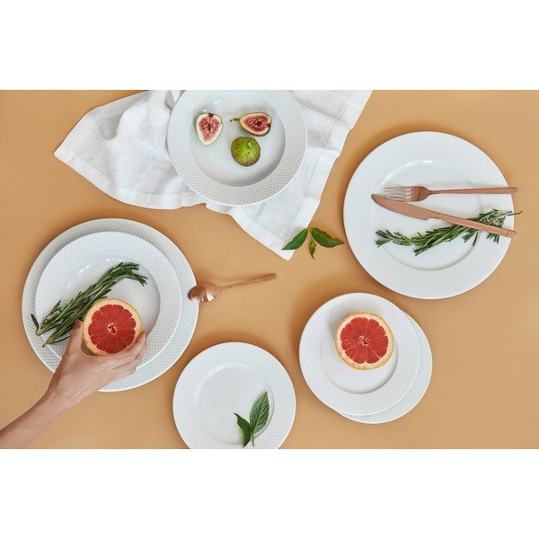 12-delni komplet belih porcelanastih krožnikov Bonami Essentials Imperio-image-1