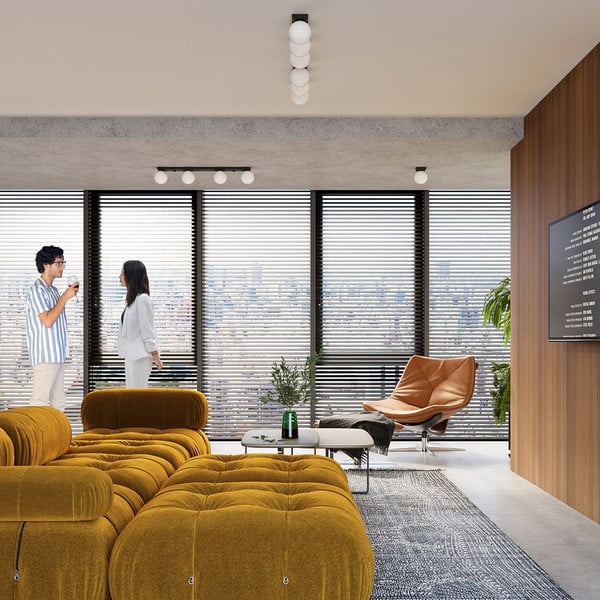 Črna stropna svetilka s steklenim senčnikom ø 12 cm Umerta – Sollux-image-4