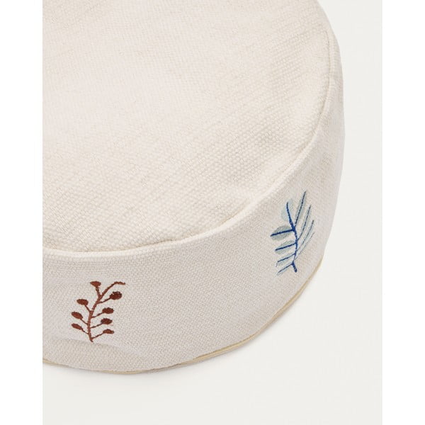 Kremno bel otroški tabure Yanil – Kave Home-image-1