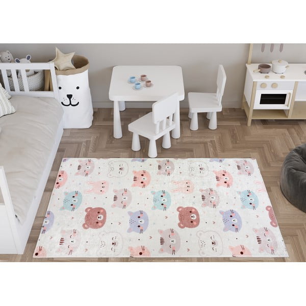 Slonokoščena pralna otroška preproga 160x230 cm Cute Animals – Vitaus-image-1