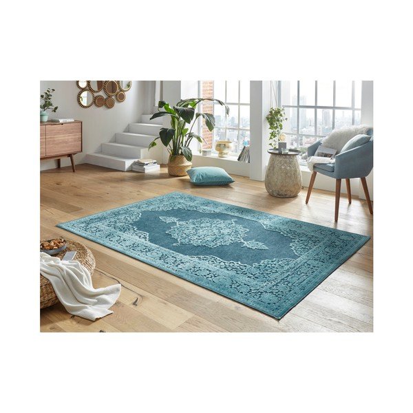 Modra preproga iz viskoze Mint Rugs Willow, 120 x 170 cm-image-1