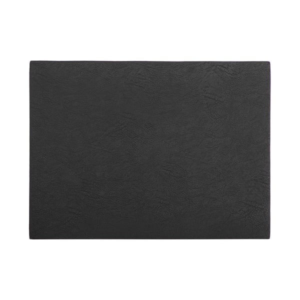 Črn pogrinjek iz umetnega usnja ZicZac Troja Pravokotnik, 33 x 45 cm