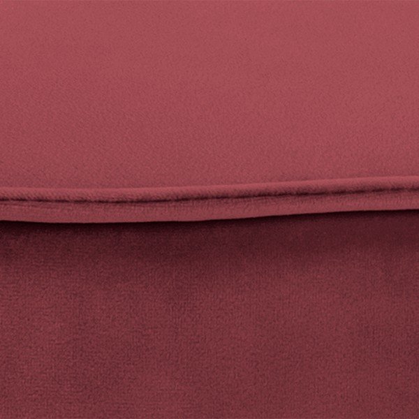 Koralno rožnat žameten puf Actona Mie, ⌀ 60 cm-image-1