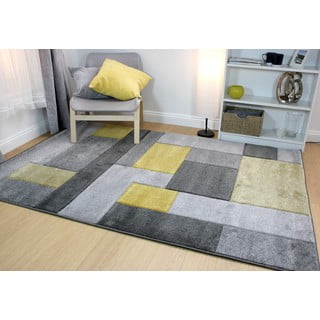 Sivo-rumena preproga Flair Rugs Cosmos, 80 x 150 cm