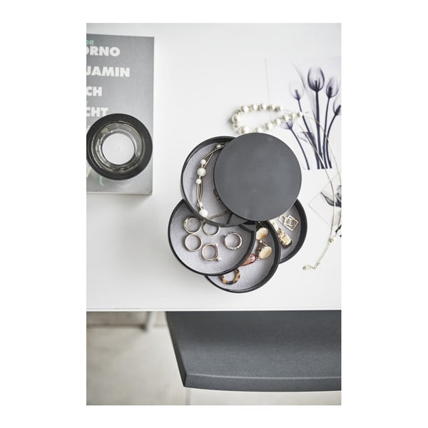 Črna škatla za nakit YAMAZAKI Tower, ⌀ 10 cm-image-2