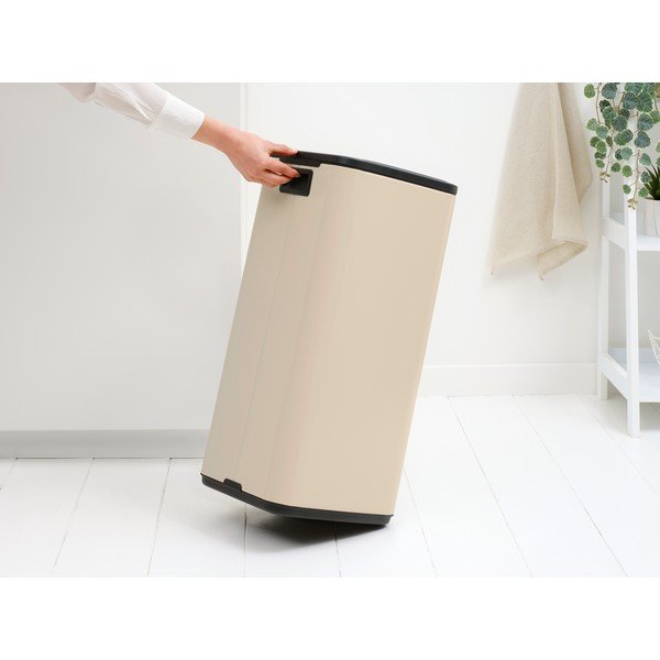 Bež jeklen koš za smeti na dotik 30 l Bo Touch – Brabantia-image-2