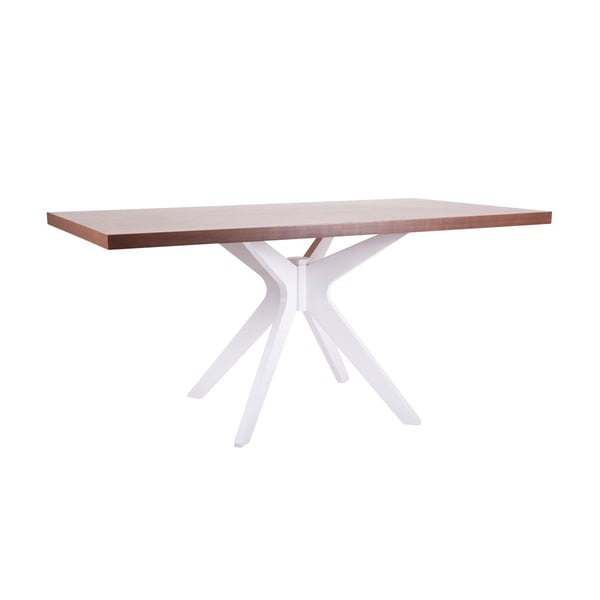 Temno rjava jedilna miza z belo podlago sømcasa Shela, dolžina 180 m