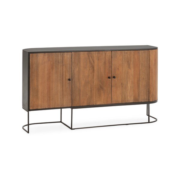 Komoda iz masivnega manga v naravni barvi 165x90x40 cm Curve – MOME