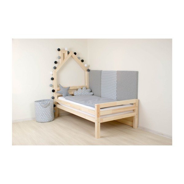 Komplet 4 nog za posteljo iz naravnega smrekovega lesa Benlemi, višina 20 cm-image-4