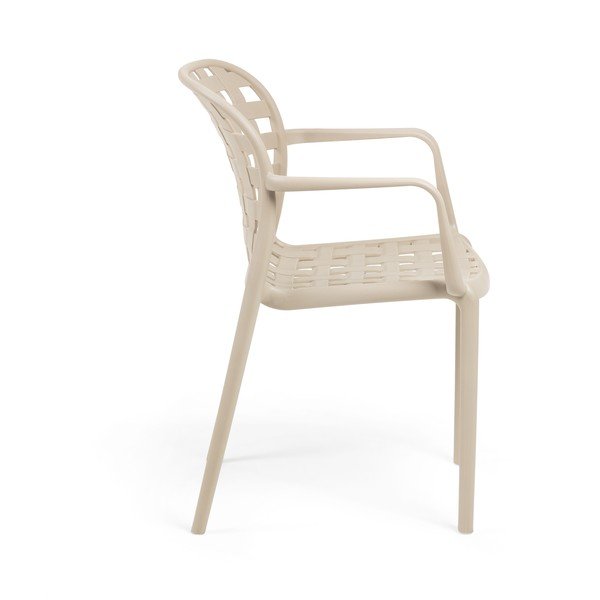 Bež vrtni fotelj z jeklenimi nogami Kave Home Onha-image-3