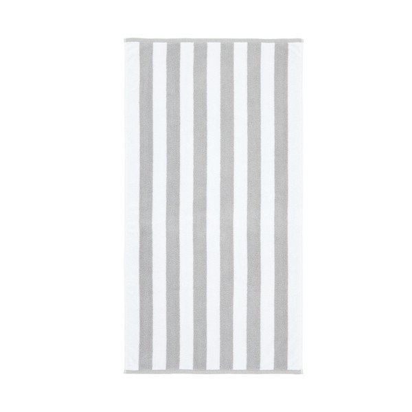 Bela/siva frotirna bombažna brisača 70x120 cm Reversible Stripe – Bianca
