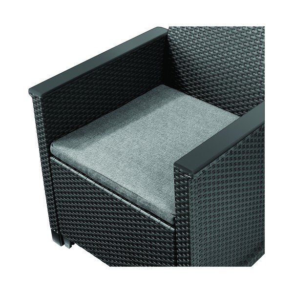 Temno siva vrtna garnitura iz umetnega ratana za 2 osebi Elodie – Keter-image-2