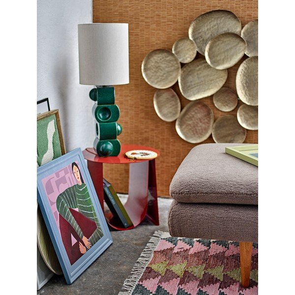 Zelena/kremno bela keramična namizna svetilka s tekstilnim senčilom (višina 68 cm) Brady – Bloomingville-image-2
