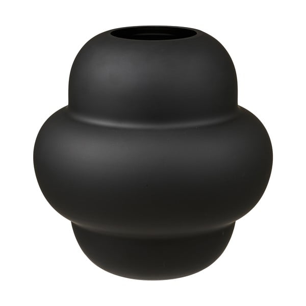 Črna steklena vaza (višina 20 cm) Vera – House Nordic