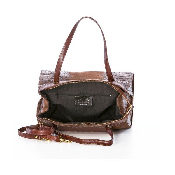 Usnjena torbica Croco Brown-image-2