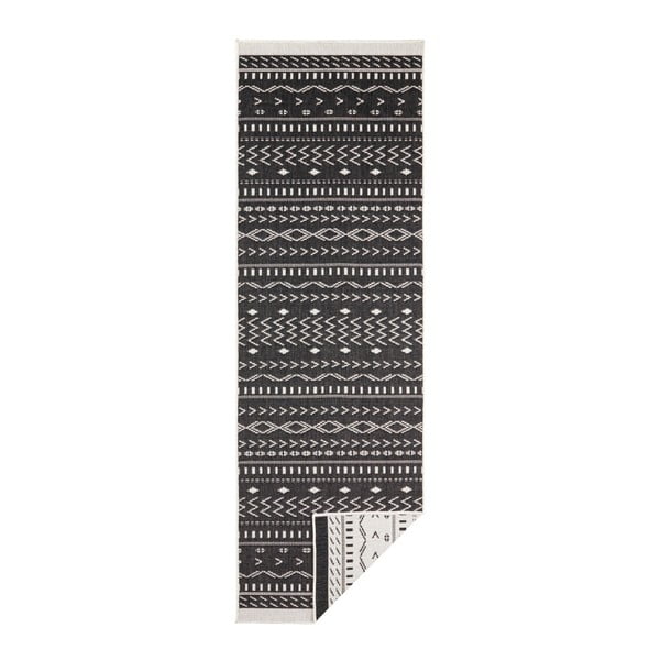 Črno-krem zunanja preproga NORTHRUGS Kuba, 80 x 250 cm-image-2