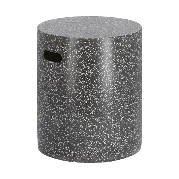 Črna betonska dodatna mizica Kave Home Jenell, ⌀ 35 cm