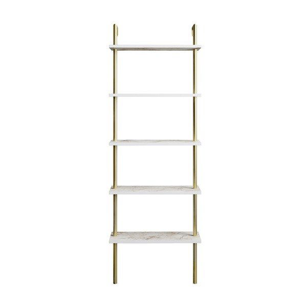 Bel regal v marmornem dekorju 60x174 cm Paula – Kalune Design
