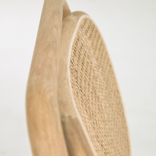 Pleten fotelj iz trstike v bež in naravni barvi Doriane – Kave Home-image-1