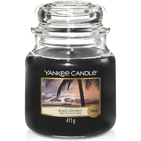 Dišeča sveča čas gorenja 65 h Black Coconut – Yankee Candle