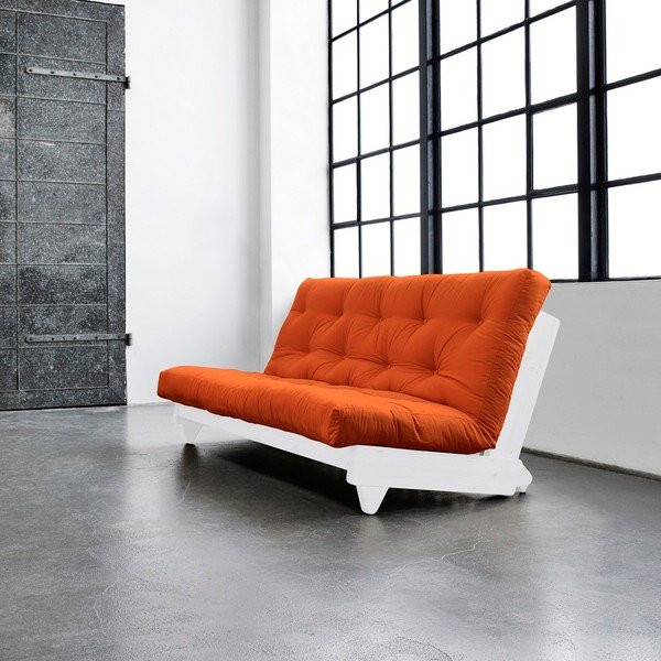 Raztegljiv kavč Karup Fresh White/Orange-image-1