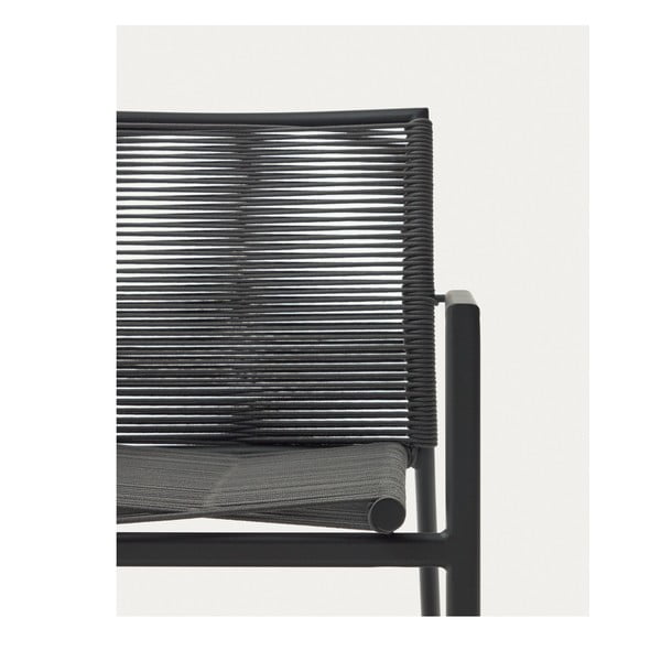 Temno siv kovinski vrtni stol Culip – Kave Home-image-1