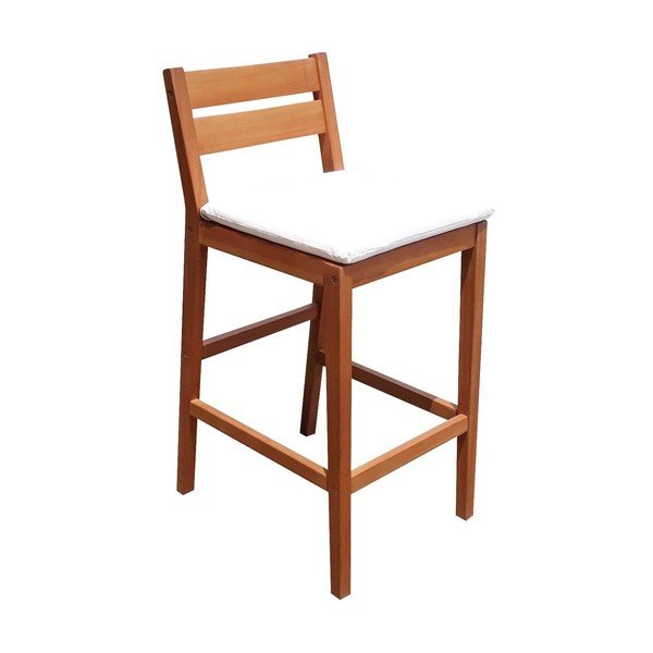 Vrtni komplet barskih stolov in mize iz masivnega evkaliptusa v naravni barvi za 4 osebe Maine – Garden Pleasure-image-2