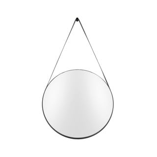 Stensko ogledalo z okvirjem v črni barvi PT LIVING Balanced, ø 47 cm