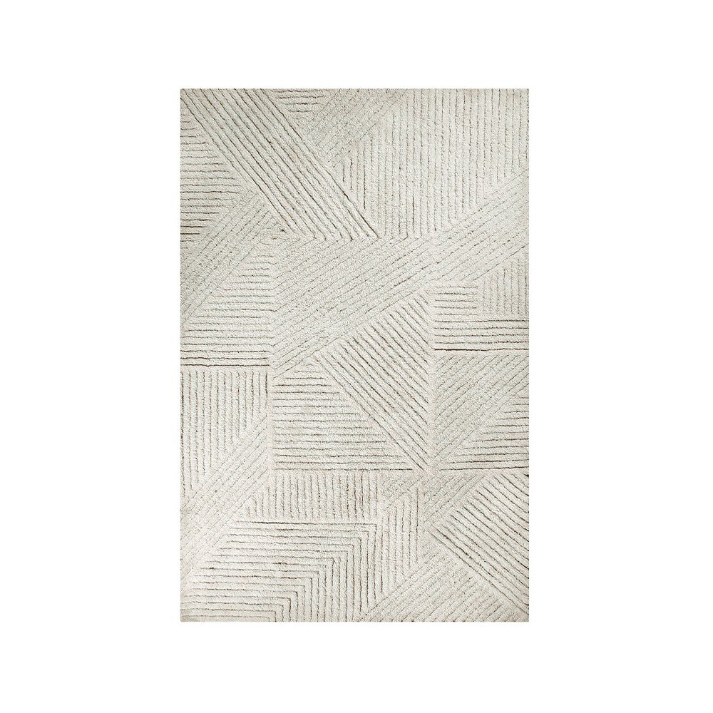 Kremno bela pralna ročno tkana volnena preproga 170x240 cm Almond Valley