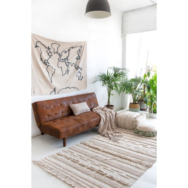 Svetlo siva/kremno bela pralna ročno tkana bombažna preproga 170x240 cm Air Natural – Lorena Canals-image-3