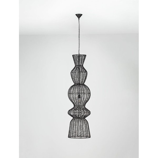 Mat črna viseča svetilka iz vrvi ø 38 cm Breena – Nova Luce-image-2