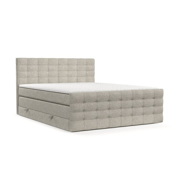 Bež boxspring postelja s prostorom za shranjevanje 160x200 cm Blend – Maison de Rêve