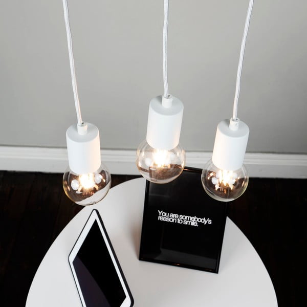 Bela trojna viseča svetilka Sotto Luce Cero Basic-image-2