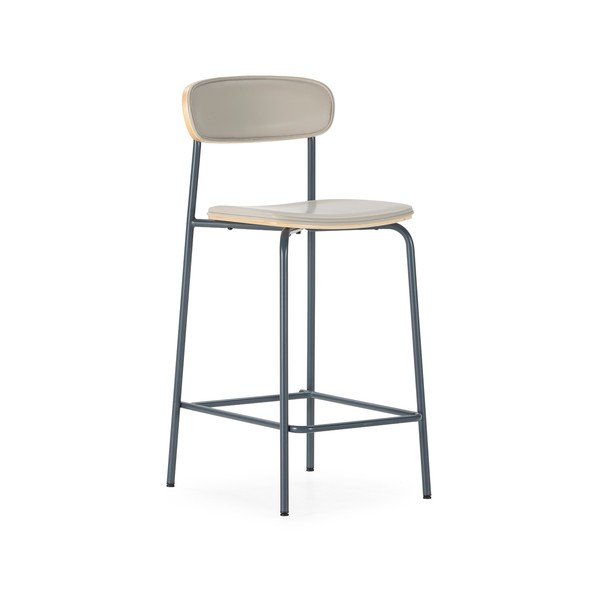 Bež oblazinjeni barski stoli v kompletu 2 ks (višina sedeža 65,5 cm) Saula – Marckeric