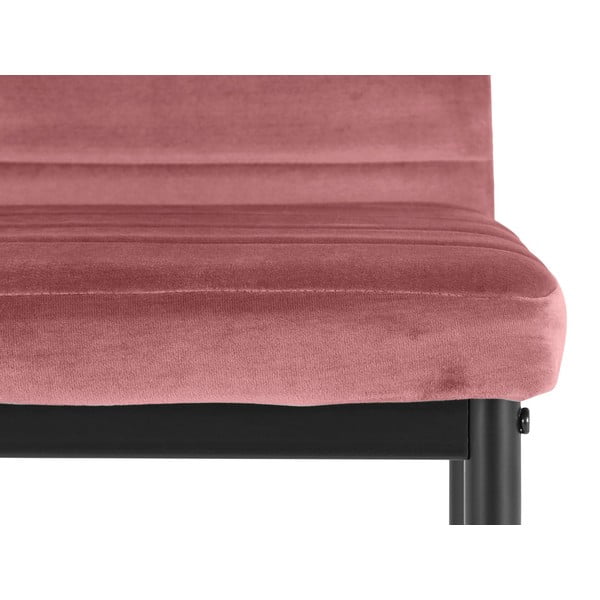 Temno rožnati žametni jedilni stoli v kompletu 2 ks Mandy – Støraa-image-4
