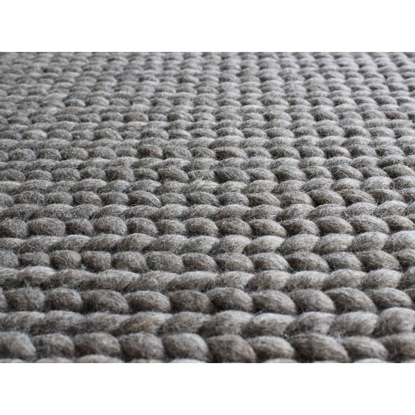 Orehovo rjava pletena volnena preproga Wooldot Ball Rugs, 170 x 240 cm-image-2