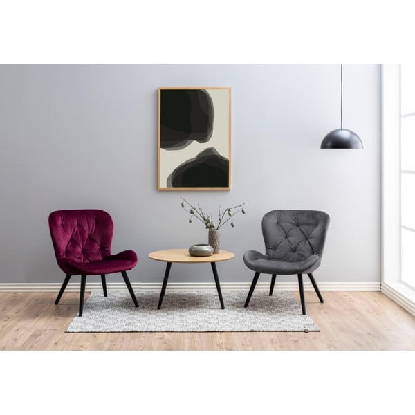 Klubska miza iz jesenovega furnirja Actona Stafford, ⌀ 80 cm-image-3