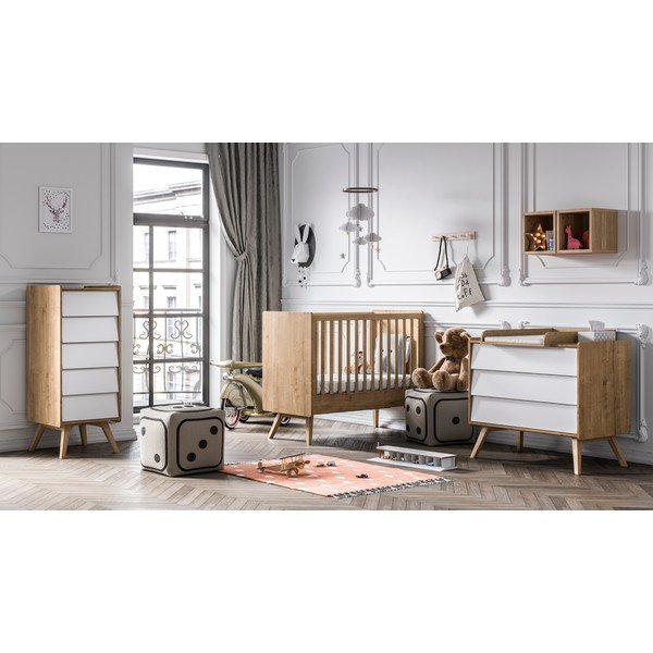 Bela komoda s 3 predali Vox Vin-image-1