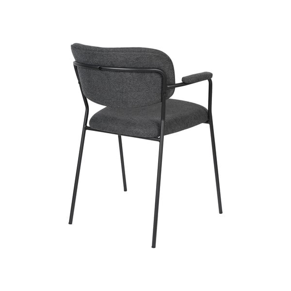 Antracitno sivi jedilni stoli v kompletu 2 ks Jolien – White Label-image-4