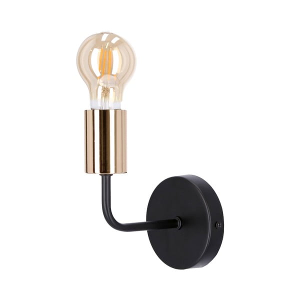 Črna/bakrena stenska svetilka Spill – Candellux Lighting