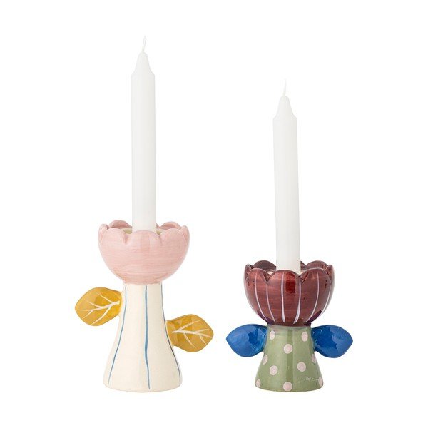 Svečniki v kompletu za čajno svečko 2 ks iz kamenine Florita – Bloomingville-image-4