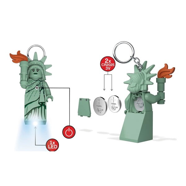 Zelen obesek za ključe z lučko Statue of Liberty – LEGO®-image-2