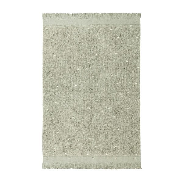 Svetlo zelena pralna ročno tkana bombažna preproga 140x200 cm Woods Symphony Olive – Lorena Canals